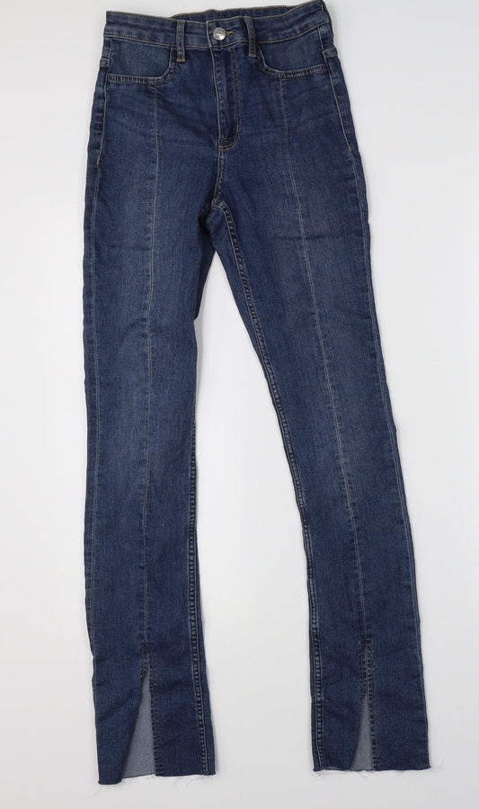 Preworn Womens Blue  Denim Straight Jeans Size 6 L29 in