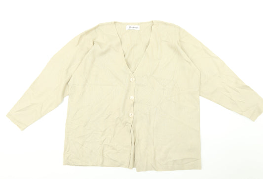 Berkertex Womens Beige   Cardigan Jumper Size 18