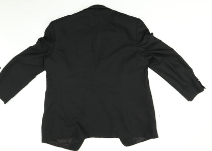 WILVORST Mens Black   Jacket Suit Jacket Size L