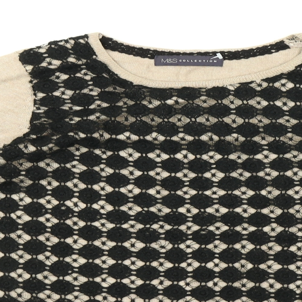 Marks and spencers Womens Multicoloured   Pullover Jumper Size 10  - Lace Front