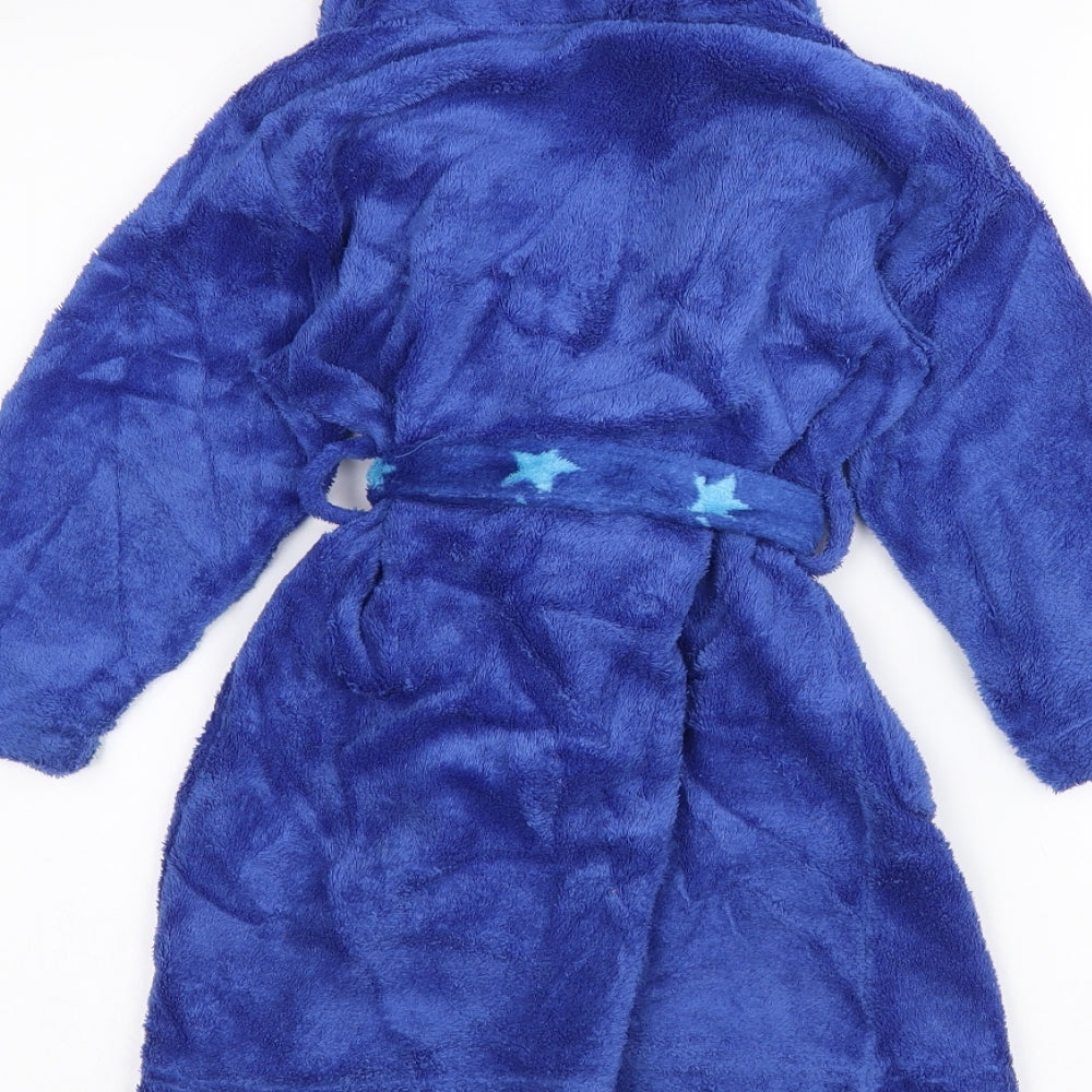 Purekids Boys Blue Solid   Robe Size 3-4 Years