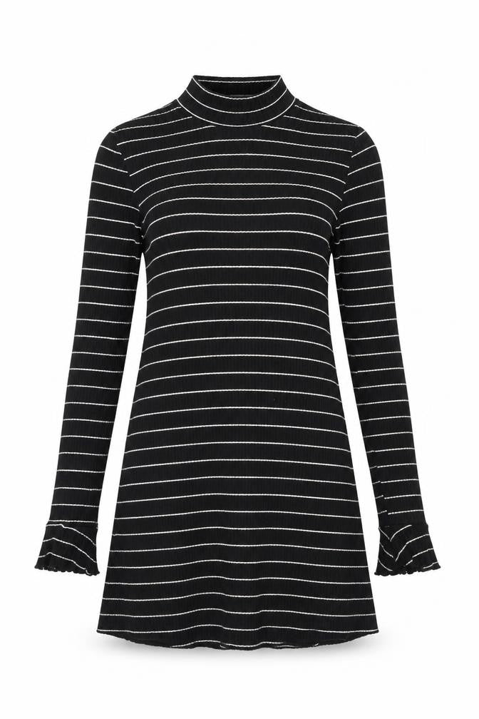 Preworn Womens Blue Striped  Basic T-Shirt Size XS