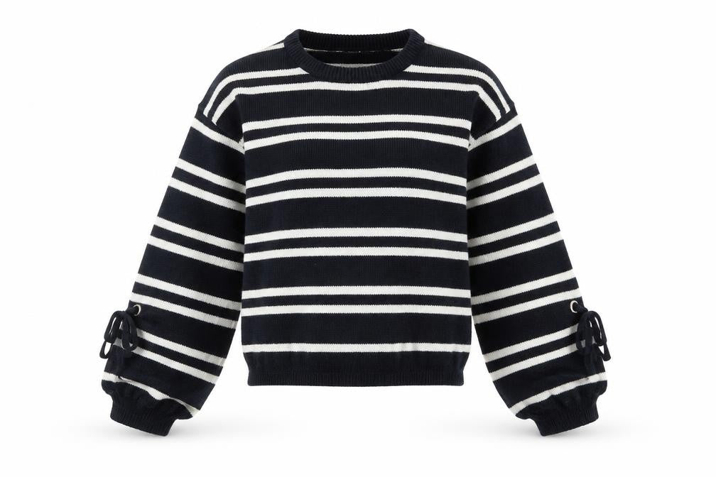 Papaya Womens Blue Striped  Pullover Jumper Size S