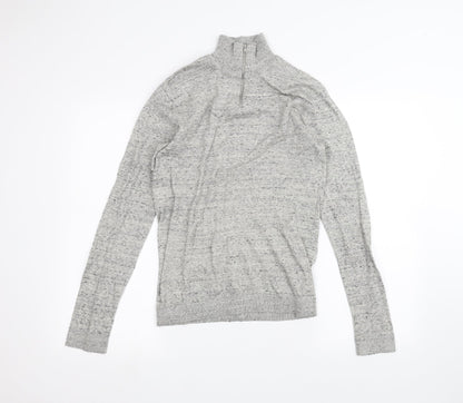 Additional front view of ASOS women’s grey basic t-shirt, size S