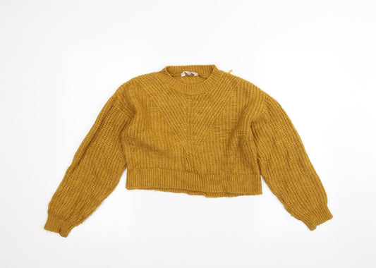 Matalan Girls Yellow   Pullover Jumper Size 10 Years
