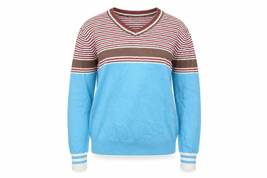 Urban District Womens Blue Striped  Pullover Jumper Size L