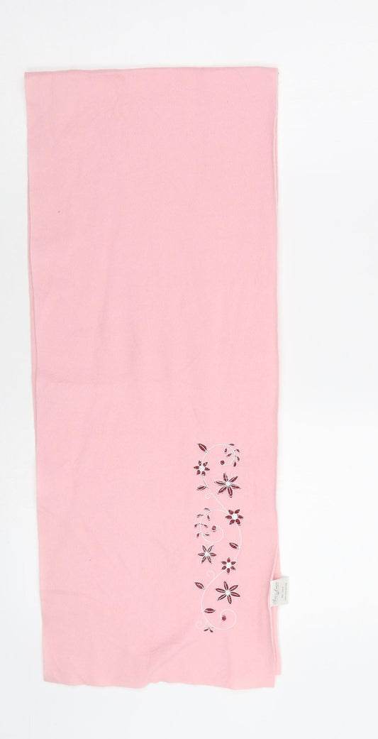 Anne De Lancay Womens Pink Floral   Scarf