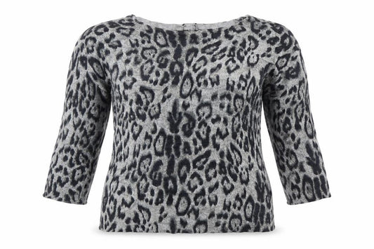 M&Co Womens Green Animal Print  Pullover Jumper Size 14