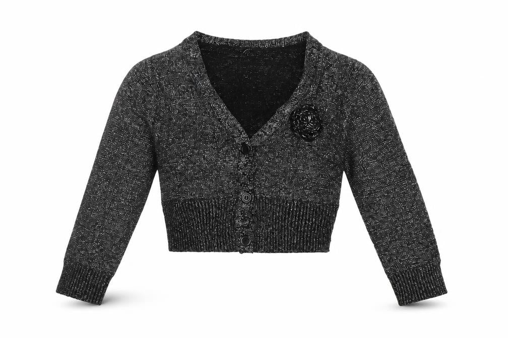 Adams Girl Girls Silver   Cardigan Jumper Size 4 Years