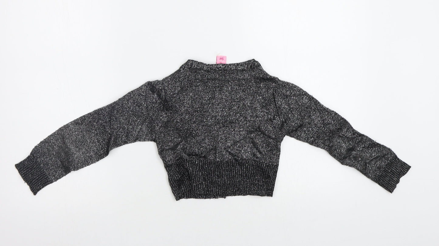 Adams Girl Girls Silver   Cardigan Jumper Size 4 Years