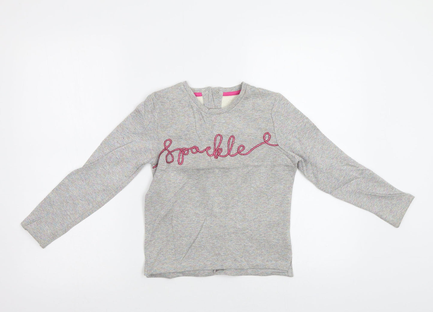 M&S Girls Grey   Pullover Jumper Size 6-7 Years