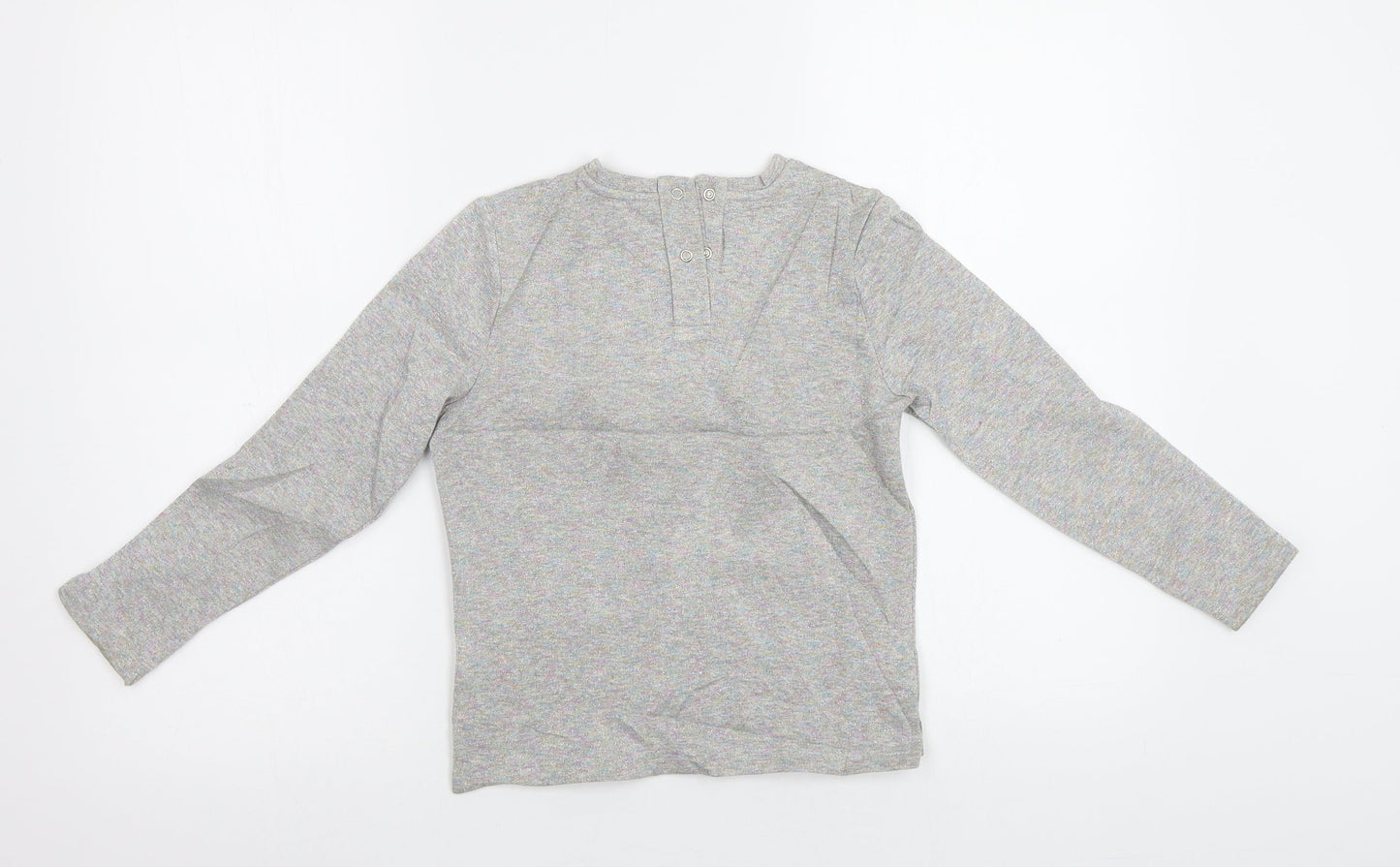 M&S Girls Grey   Pullover Jumper Size 6-7 Years