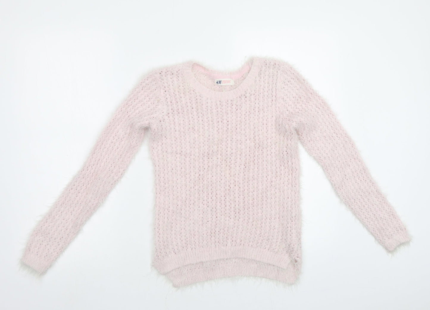 H&M Girls Pink   Pullover Jumper Size 10-11 Years