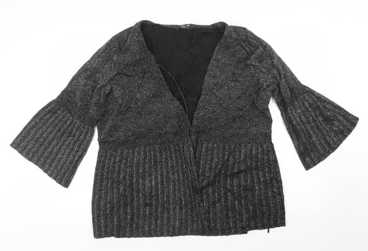 BM Womens Black   Cardigan Jumper Size XL