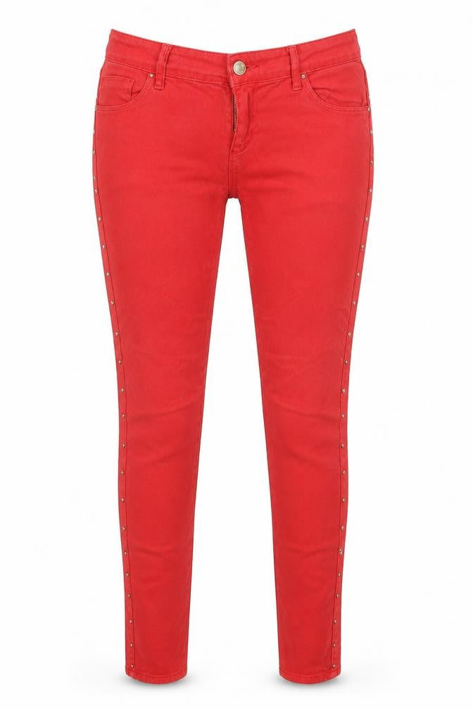 Jane Norman Womens Red   Skinny Jeans Size 12 L28 in