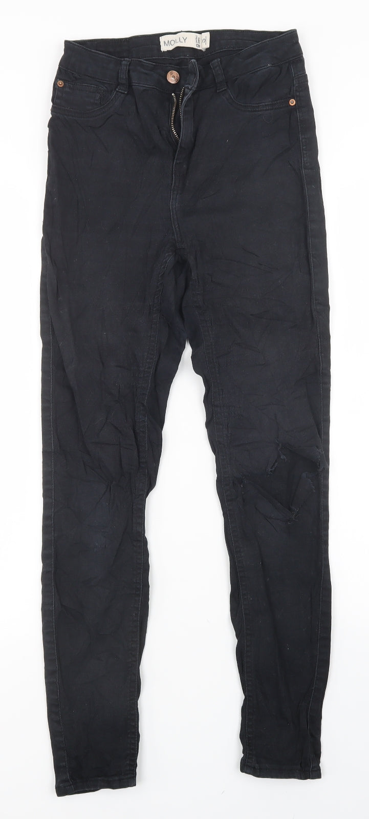 molly Womens Black   Skinny Jeans Size S L27 in