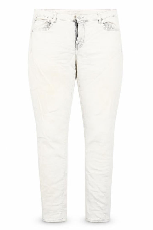 Front view of DENIM CO women’s white skinny jeans, size UK 14, 29-inch leg