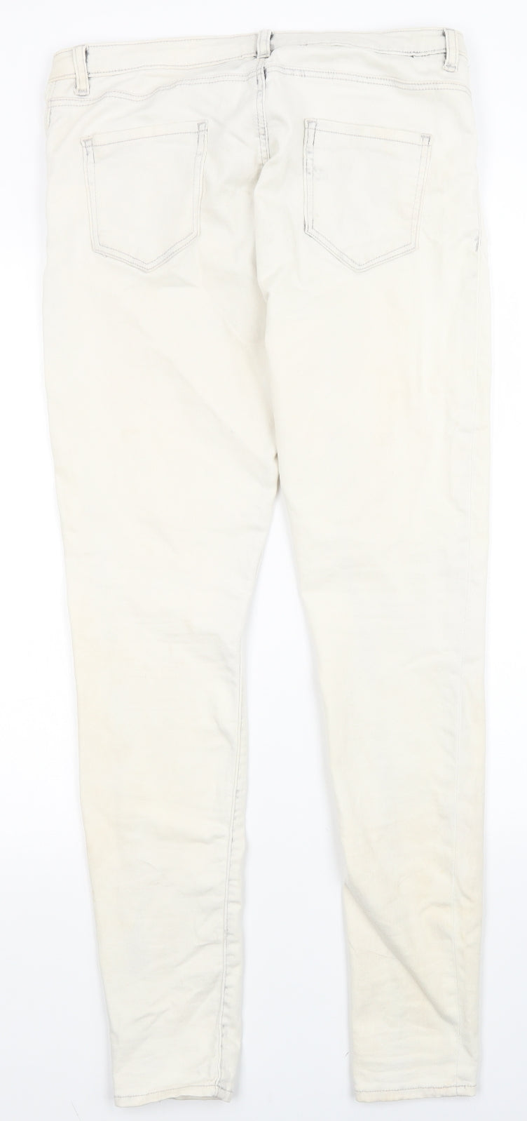 DENIM CO Womens White   Skinny Jeans Size 14 L29 in