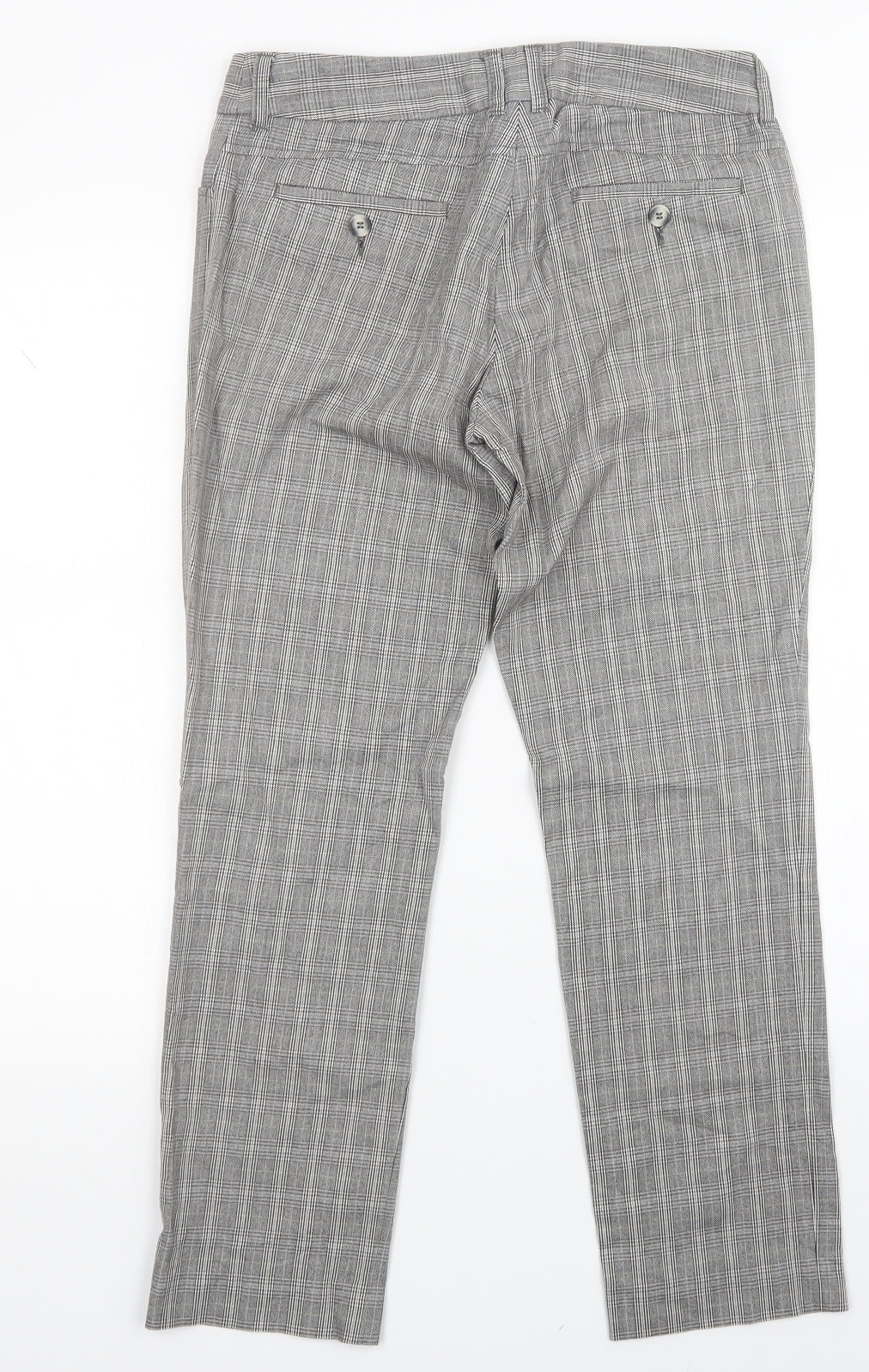 Monton Womens Multicoloured Plaid  Trousers  Size 10 L26 in