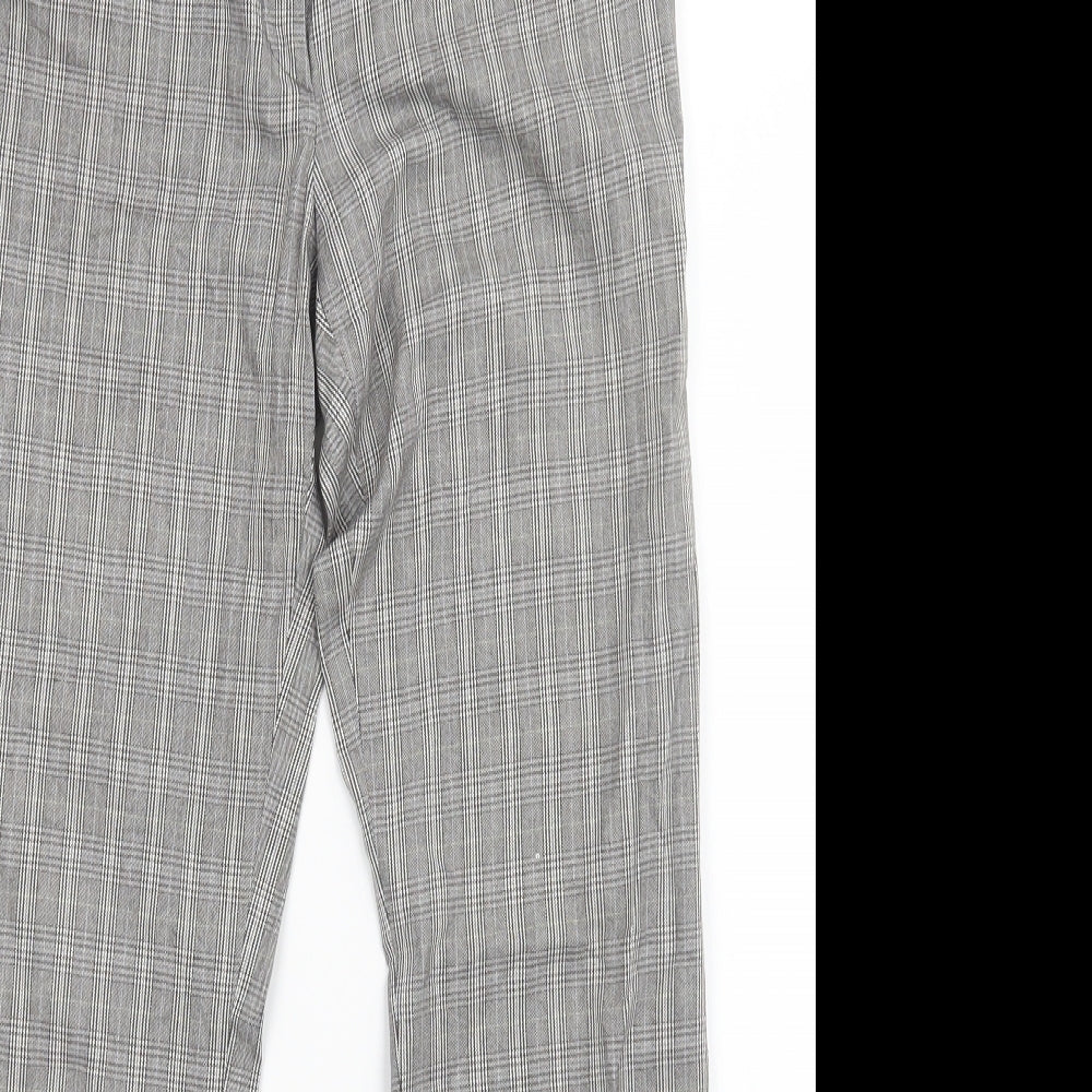 Monton Womens Multicoloured Plaid  Trousers  Size 10 L26 in