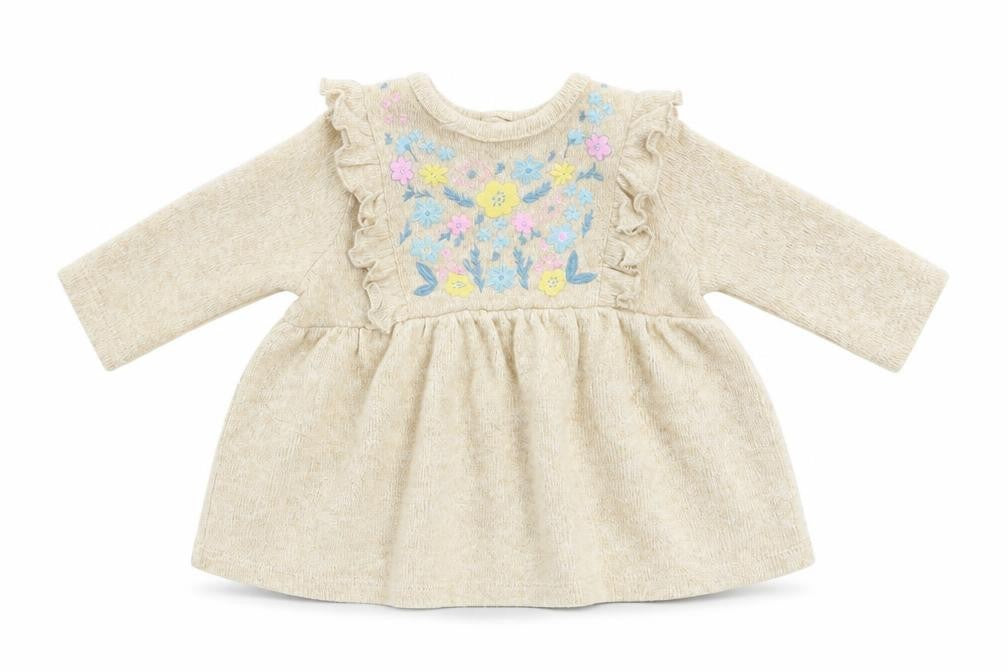 George Girls Beige Floral  Tunic Jumper Size 0-3 Months  - First Size