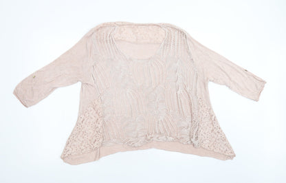 Preworn Womens Pink  Knit Pullover Jumper Size L