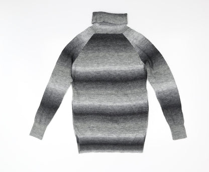 Back view of Evie girls’ grey knit jumper, size 12, years