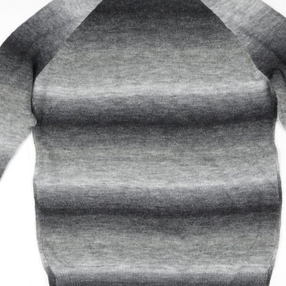 Brand and care label for Evie girls’ grey knit jumper, size 12, years