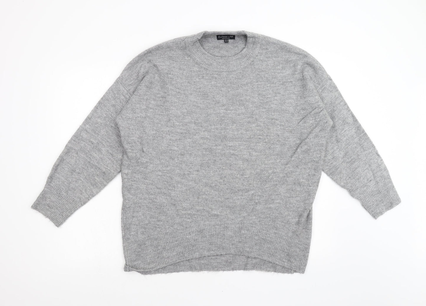 F&F Womens Grey  Knit Pullover Jumper Size 14