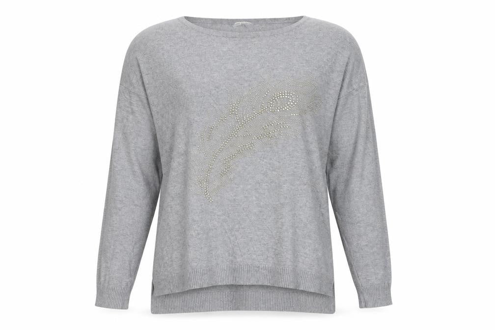 Belcci Womens Grey  Knit Pullover Jumper Size L