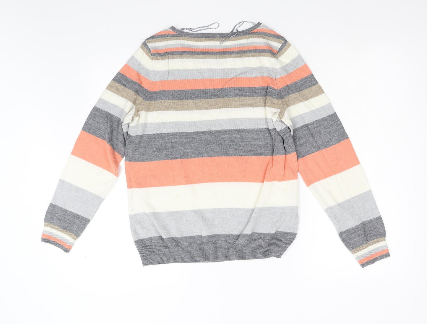 Bonmarché Womens Multicoloured Striped Knit Pullover Jumper Size 12