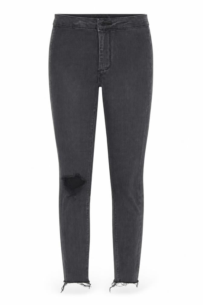 PRETTYLITTLETHING Womens Black  Denim Tapered Jeans Size 6 L28 in