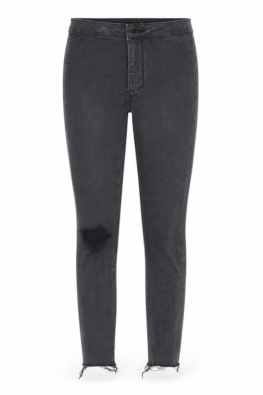 PRETTYLITTLETHING Womens Black  Denim Tapered Jeans Size 6 L28 in
