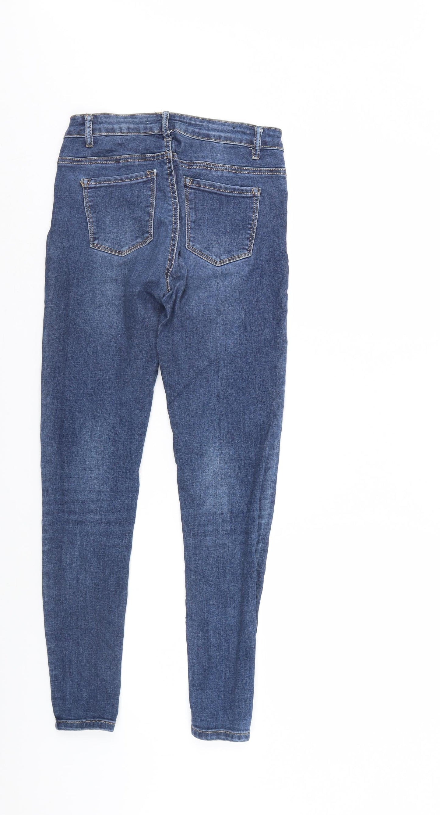Preworn Womens Blue  Denim Skinny Jeans Size 8 L28 in
