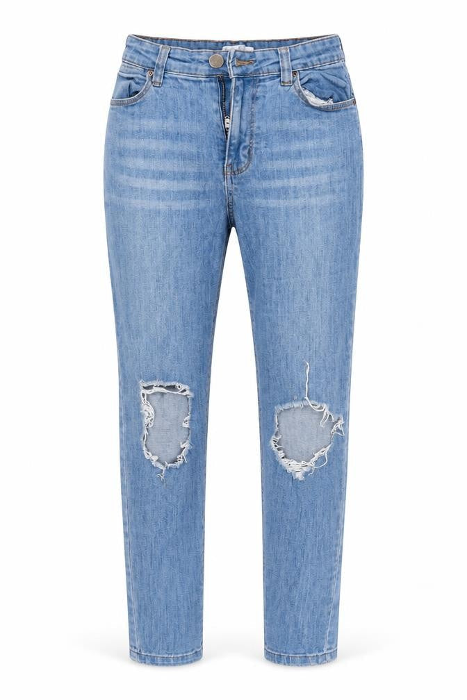 Femme Luxe Womens Blue  Denim Straight Jeans Size 10 L28 in