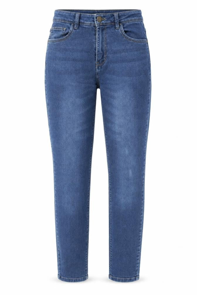Denim & Co. Womens Blue  Denim Straight Jeans Size 12 L29 in - Elastic Waist