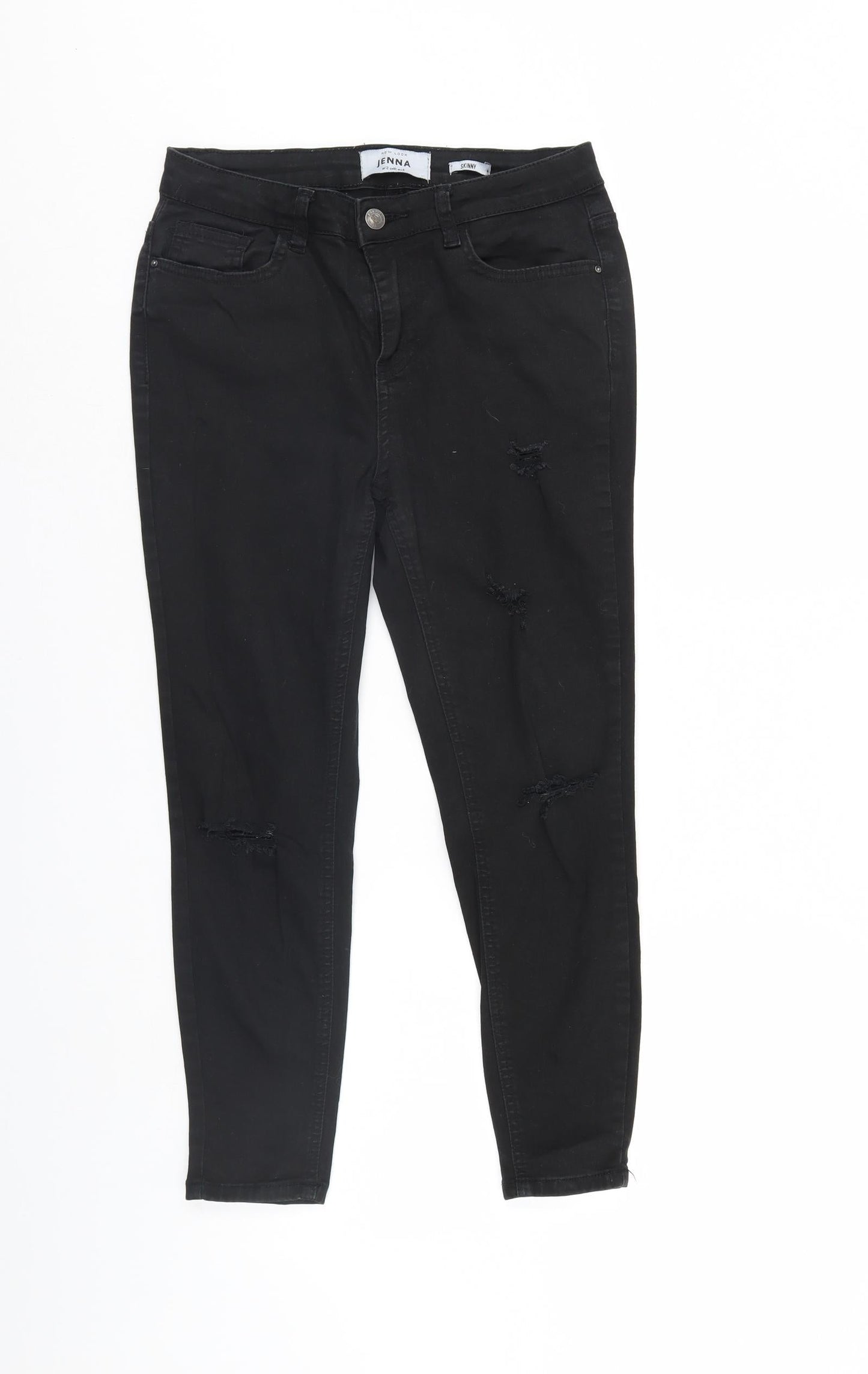 New Look Womens Black  Denim Skinny Jeans Size 12 L24 in