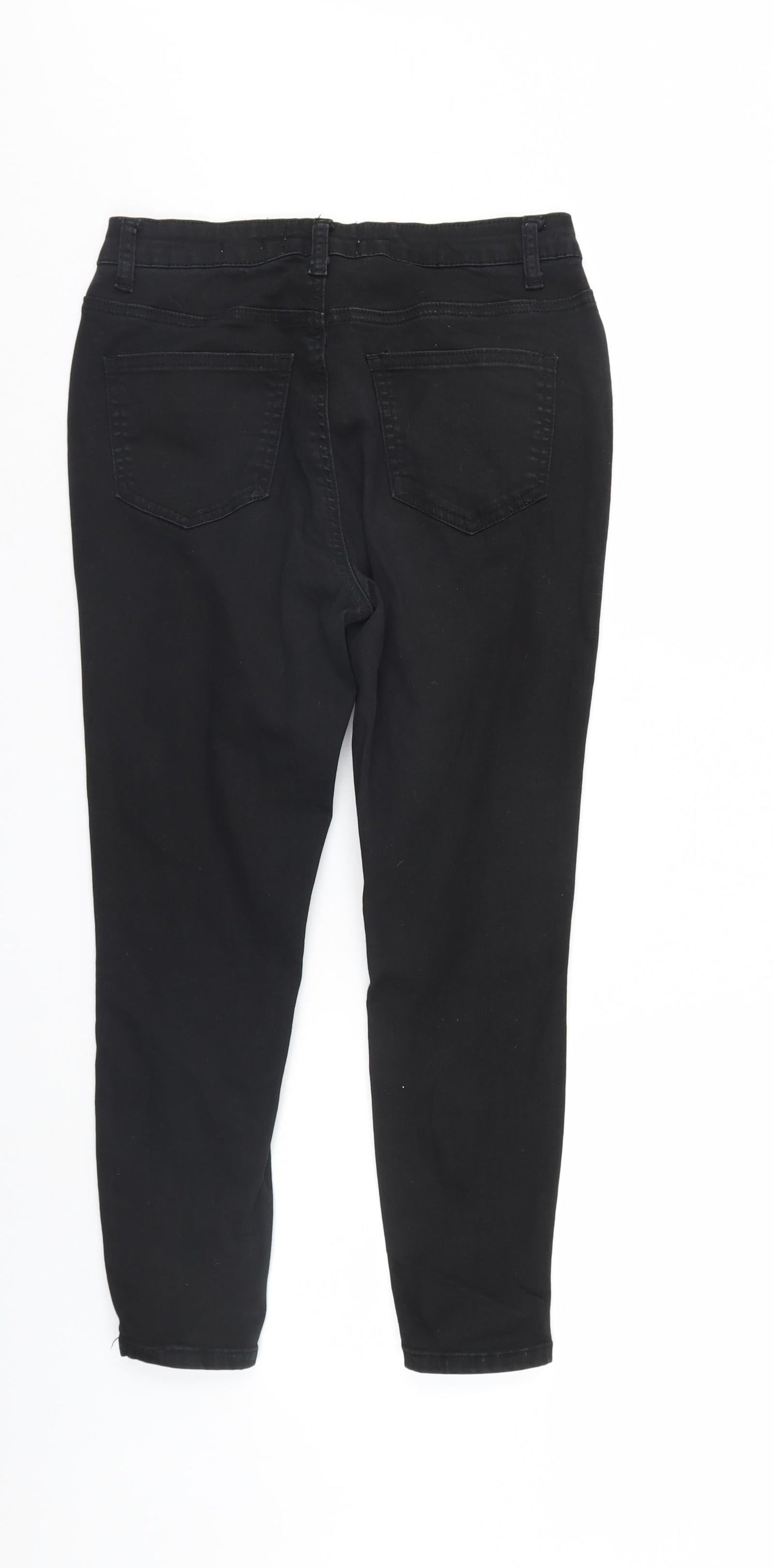 New Look Womens Black  Denim Skinny Jeans Size 12 L24 in