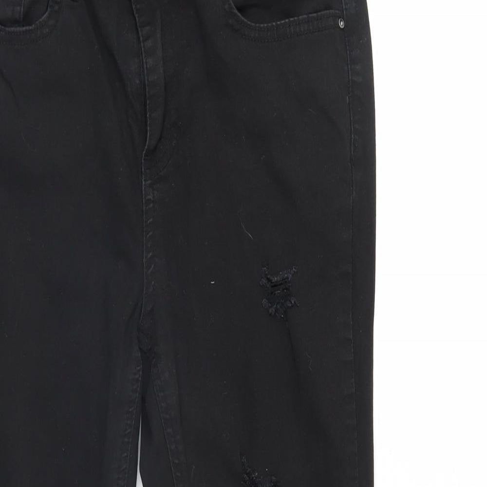 New Look Womens Black  Denim Skinny Jeans Size 12 L24 in
