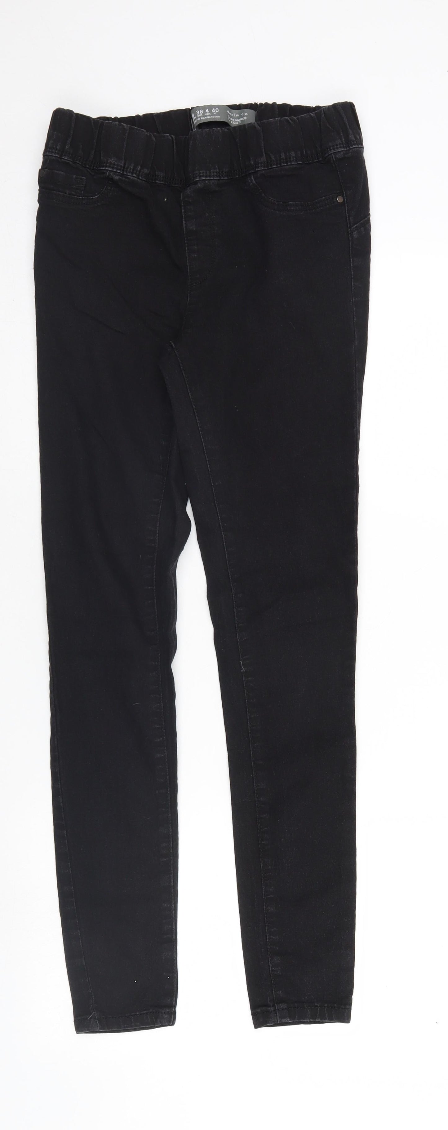 Denim & Co. Womens Black  Denim Jegging Jeans Size 8 L29 in