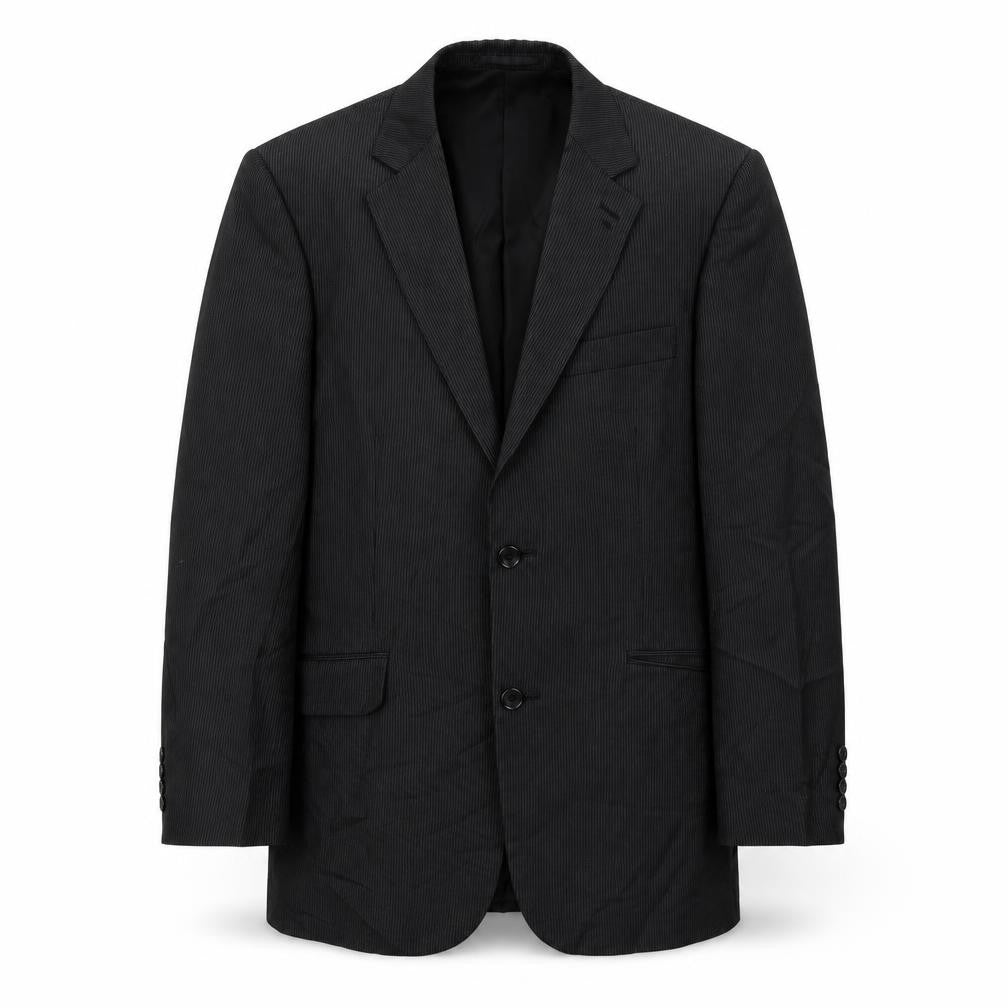 savoy taylors guild Mens Black Striped  Jacket Blazer Size 36