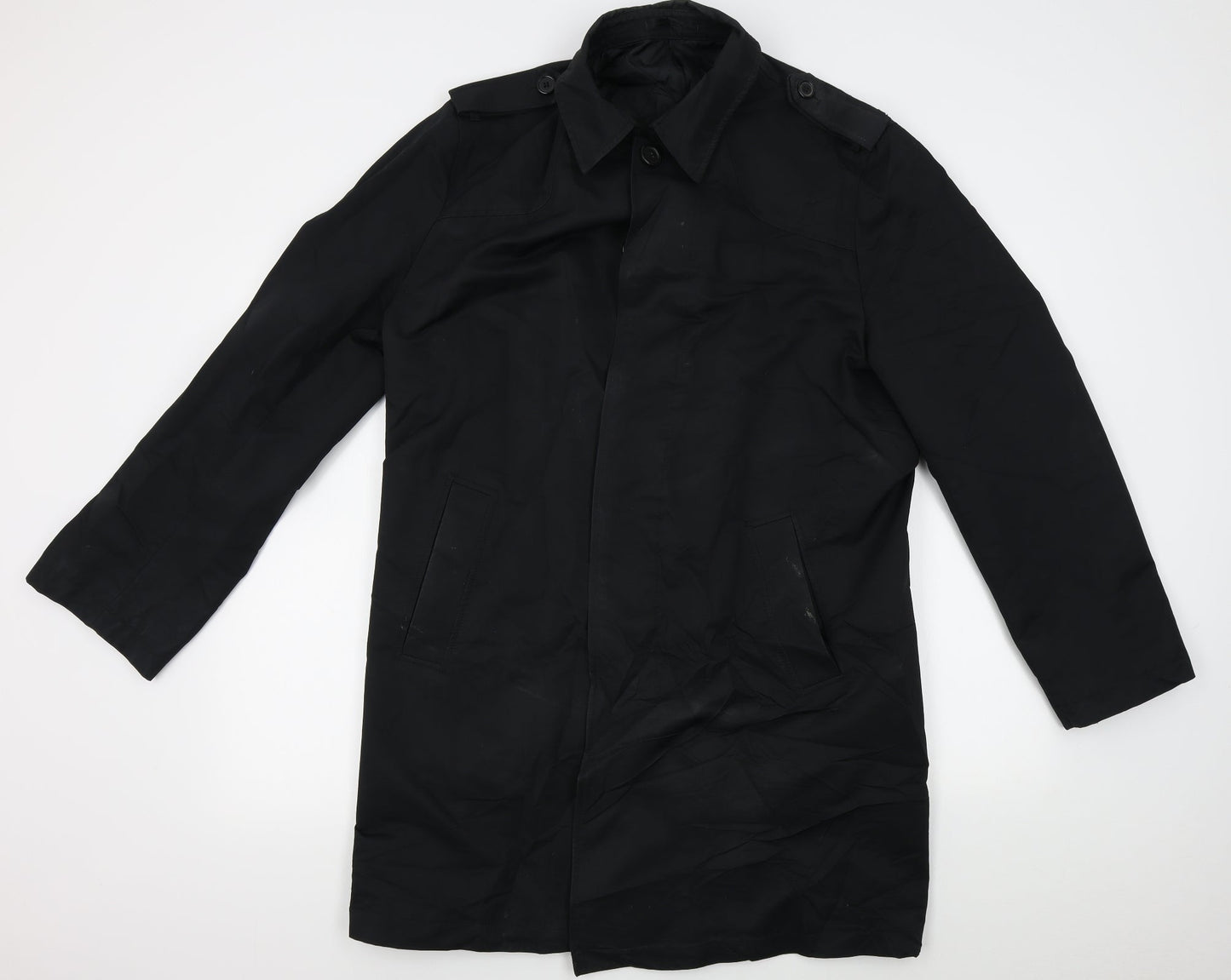 Slaters Womens Black   Overcoat Coat Size L