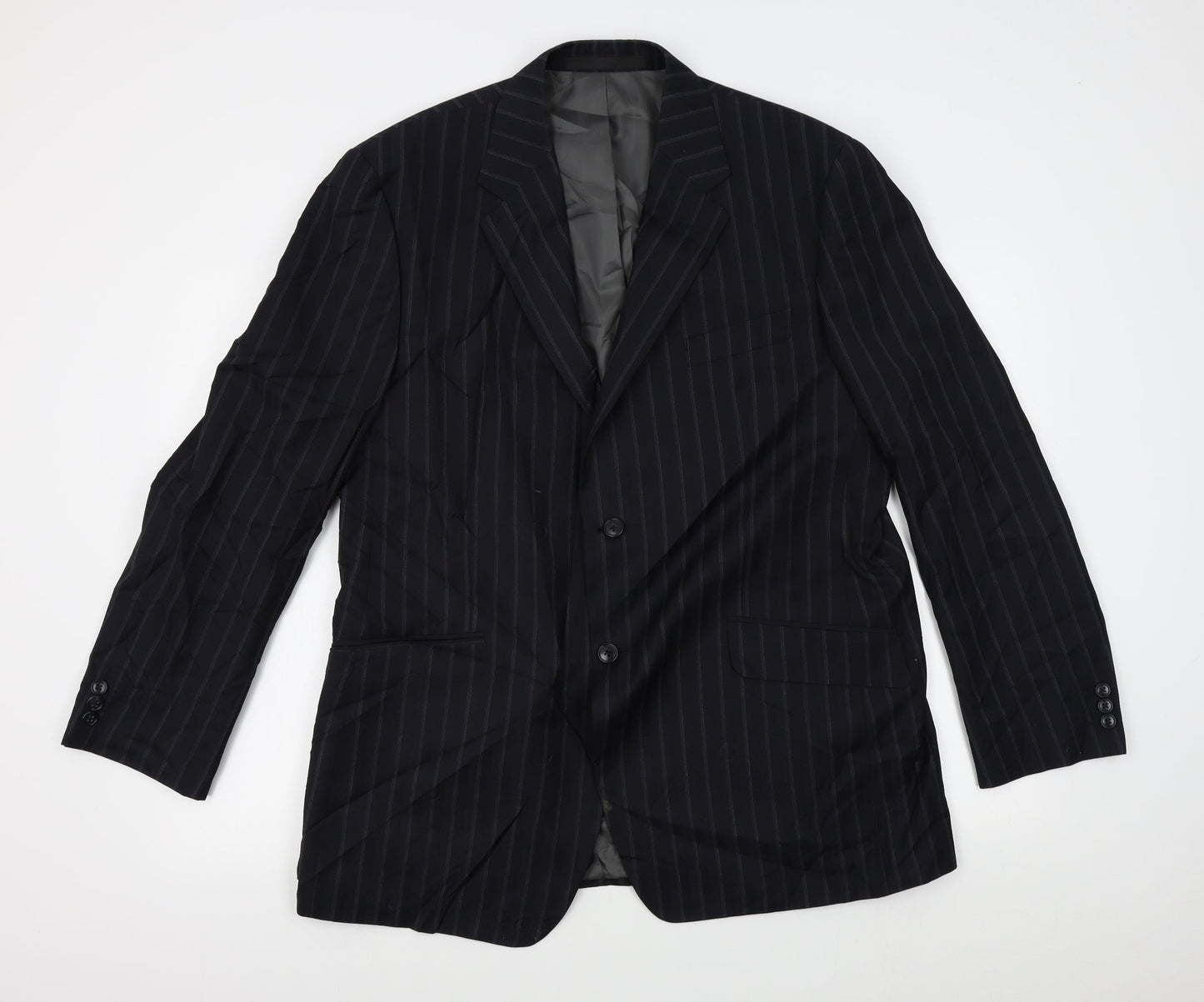 M&S Mens Black Striped  Jacket Blazer