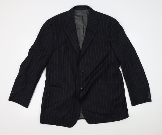 M&S Mens Black Striped  Jacket Blazer
