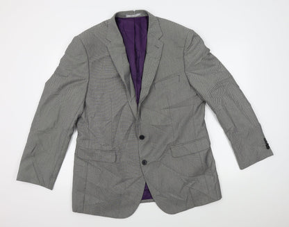 Matalan Mens Grey Check  Jacket Blazer Size 44