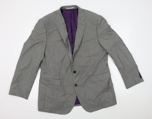 Matalan Mens Grey Check  Jacket Blazer Size 44