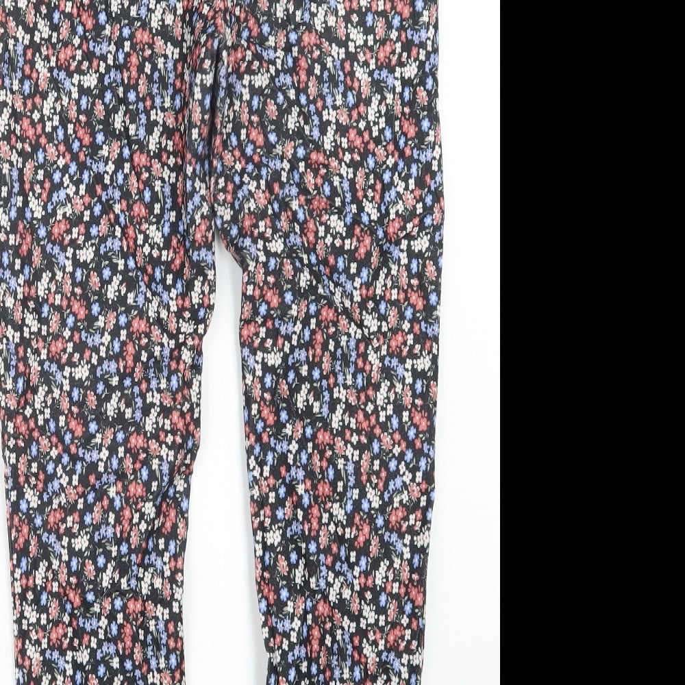 NEXT Womens Pink Floral  Trousers  Size 12 L26 in