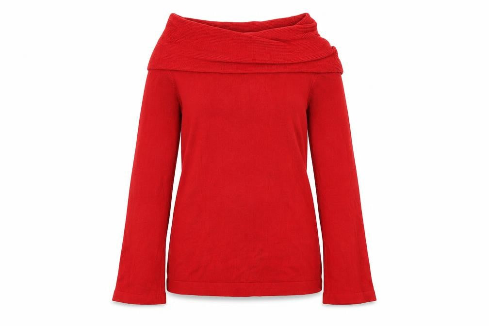 Marks & Spencer Womens Red  Knit Pullover Jumper Size 8