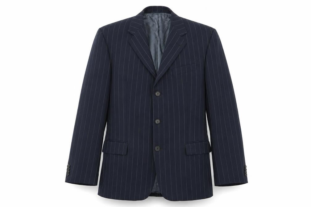 Carl Gross Mens Black Striped  Jacket Blazer Size 38