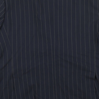 Carl Gross Mens Black Striped  Jacket Blazer Size 38